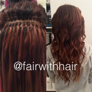 hair extension with brazilian knot extension